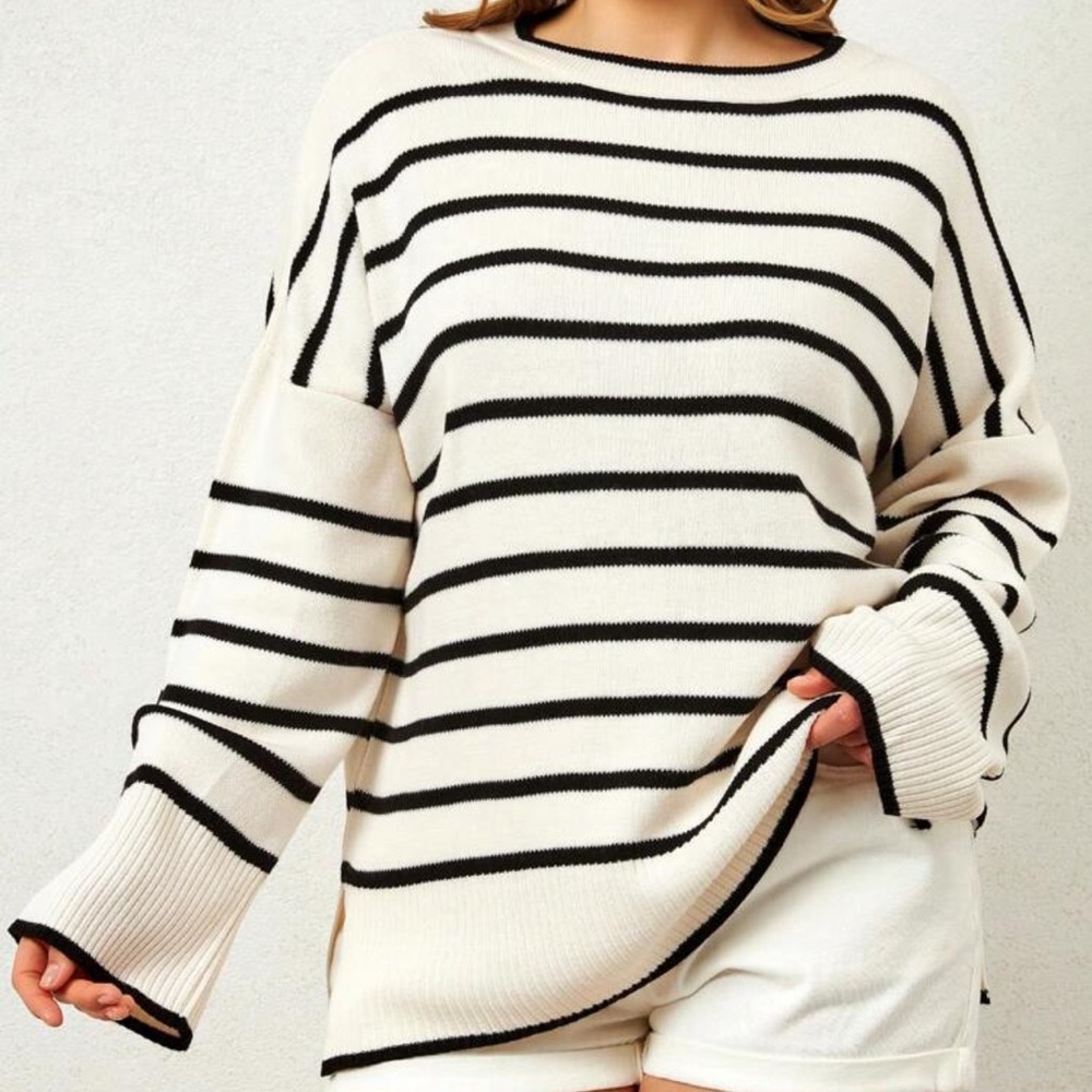 🦓 PLUS Striped Sweater 🦓 - Picture 3 of 4